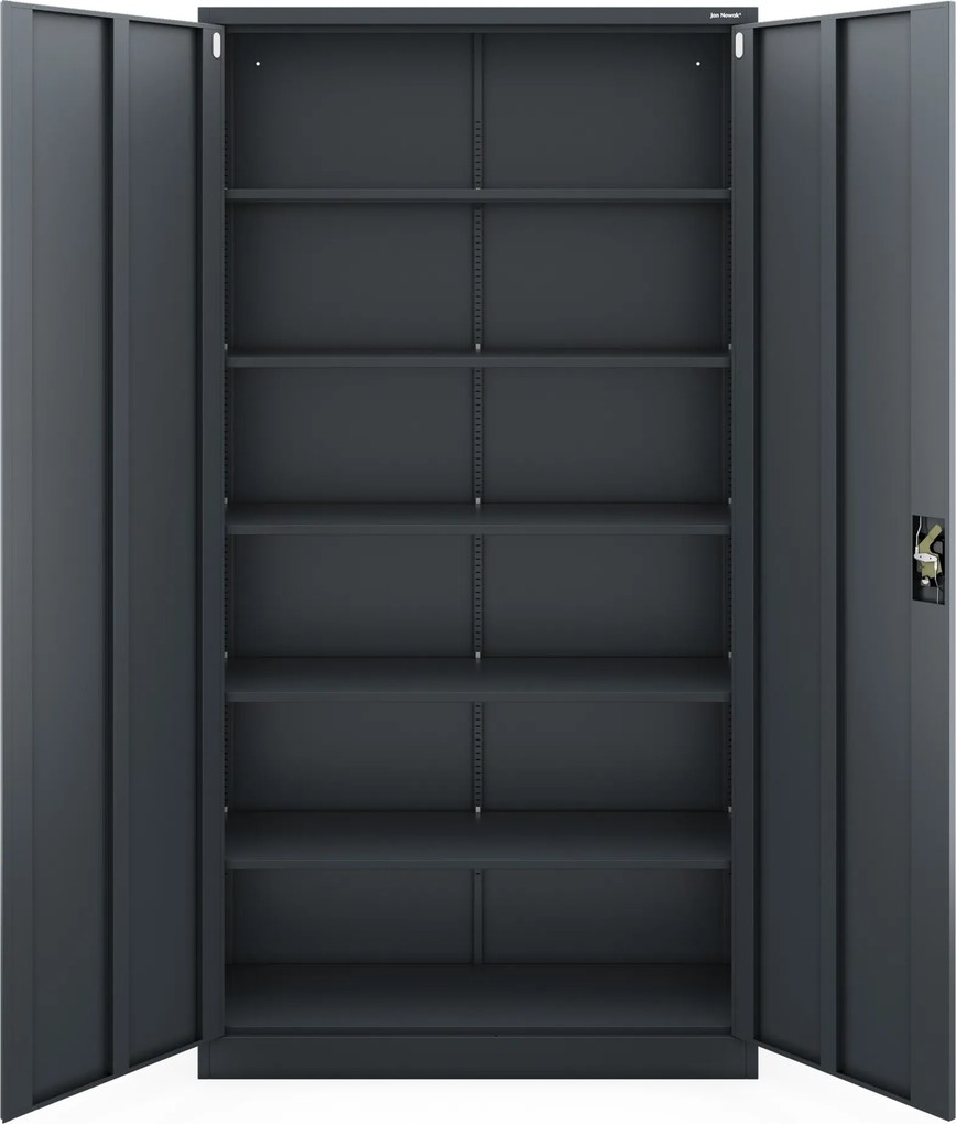 Szafa biurowa metalowa wysoka antracytowa, 1150x2200x400 mm: : JAN II H2200