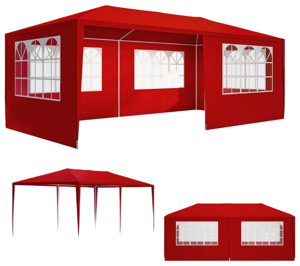 Namiot imprezowy NEAPOL, 3x6m, czerwona Jurhan