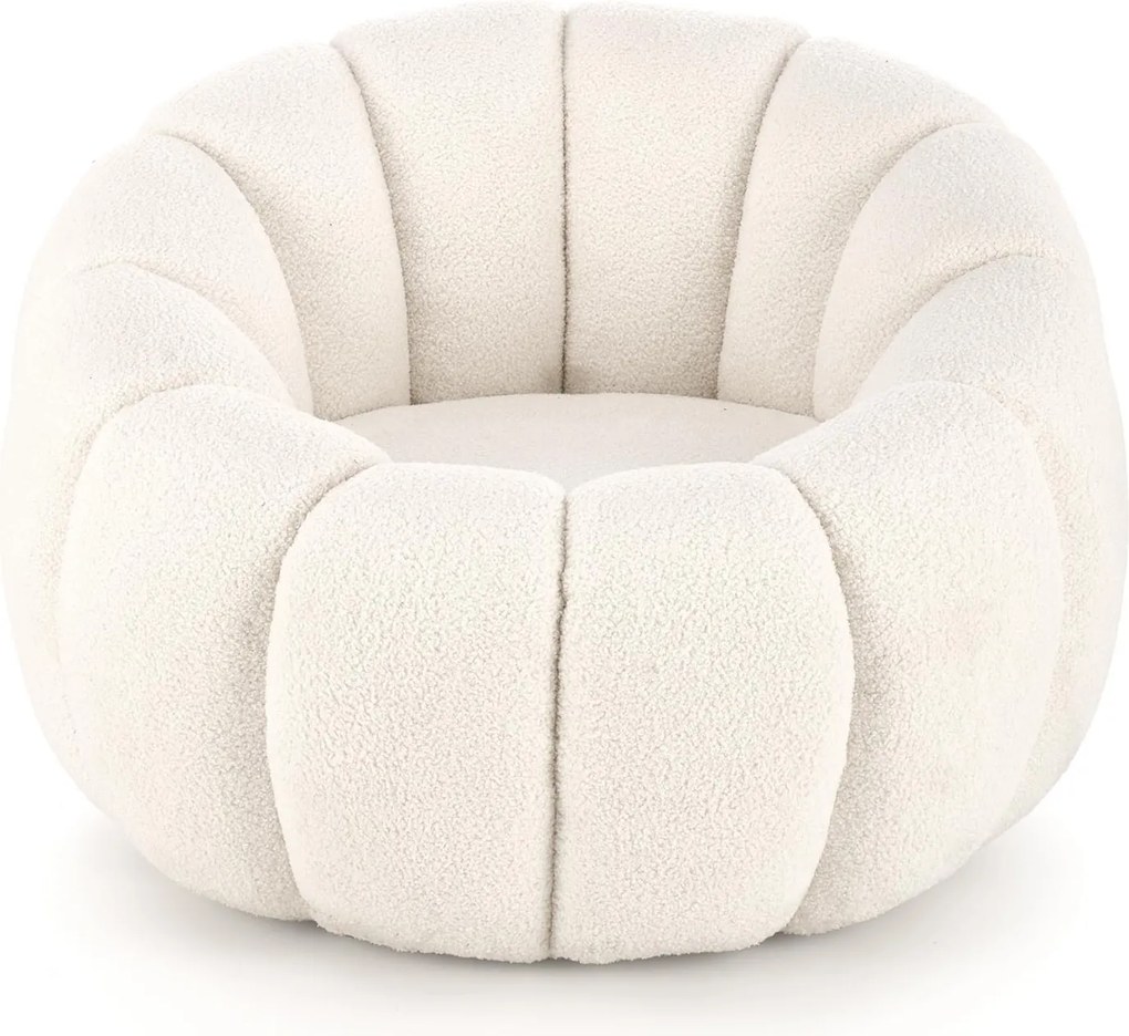 Fotel wypoczynkowy z tkaniny bouclé Gaspar Halmar