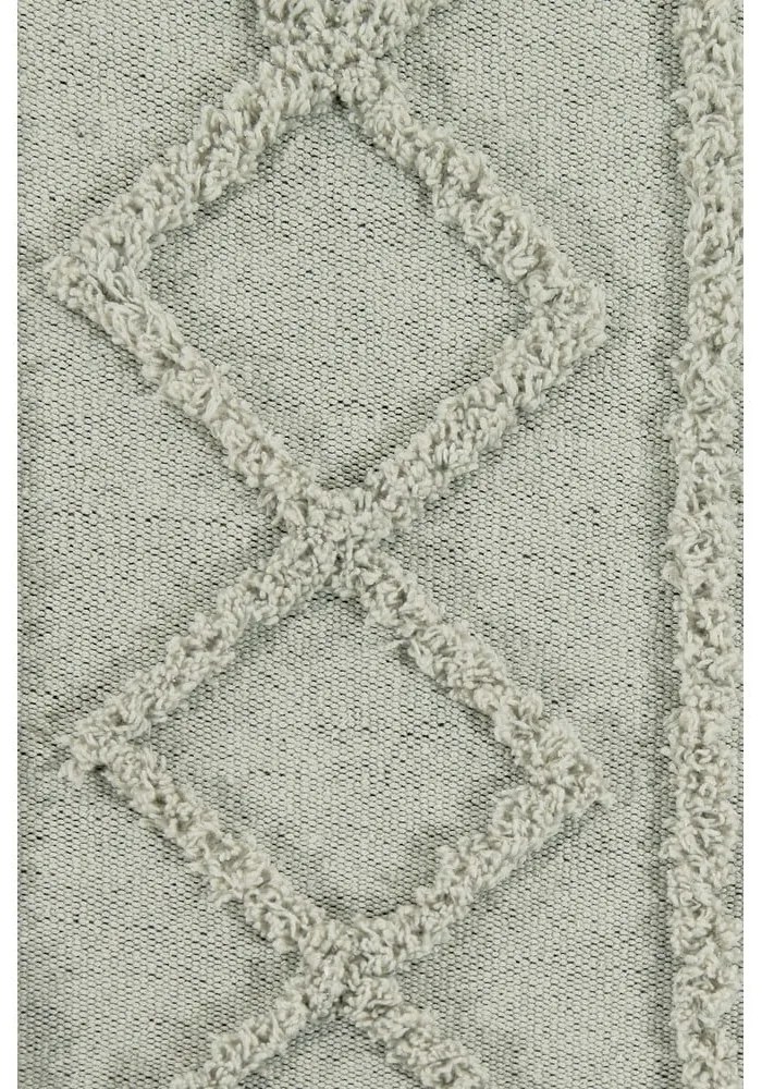 Jasnozielony bawełniany dywan tkany ręcznie odpowiedni do prania 120x160 cm Tribu Olive – Lorena Canals