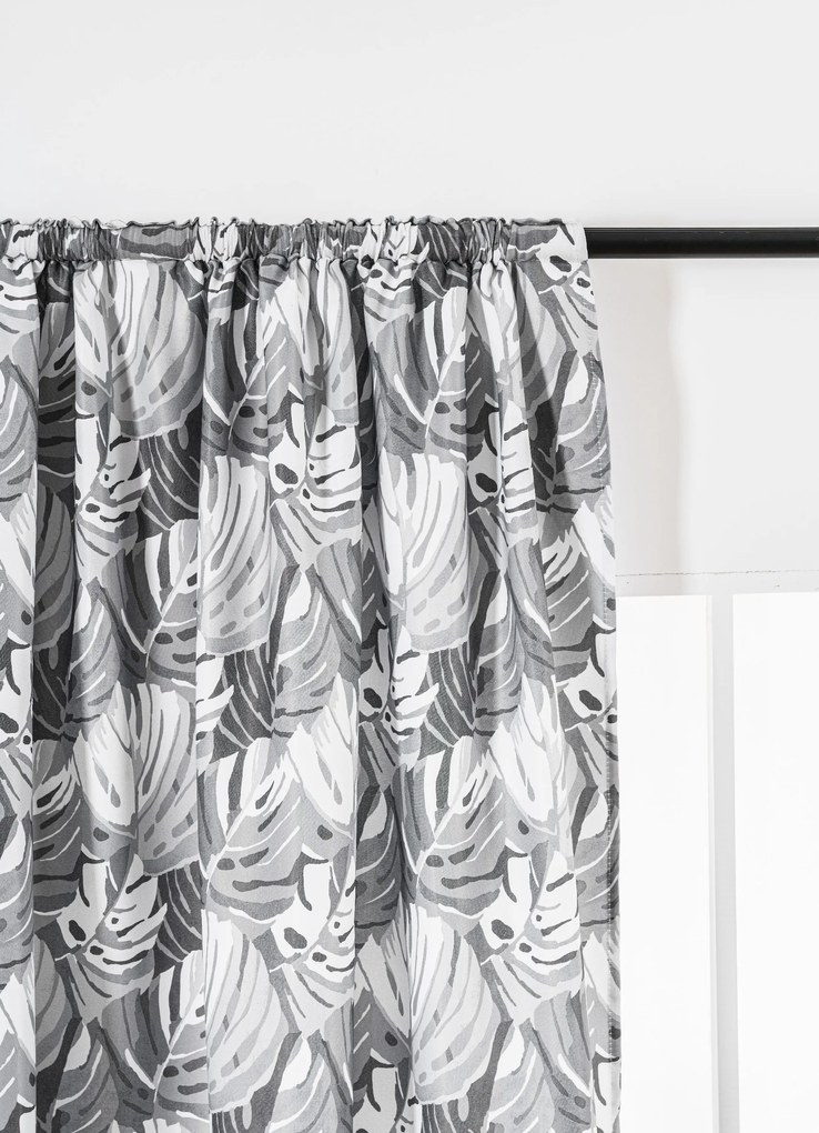 Designerska zasłona FLOCUS 140x270 cm, wzorzysta Zawieszanie: Taśma z wiązaniami