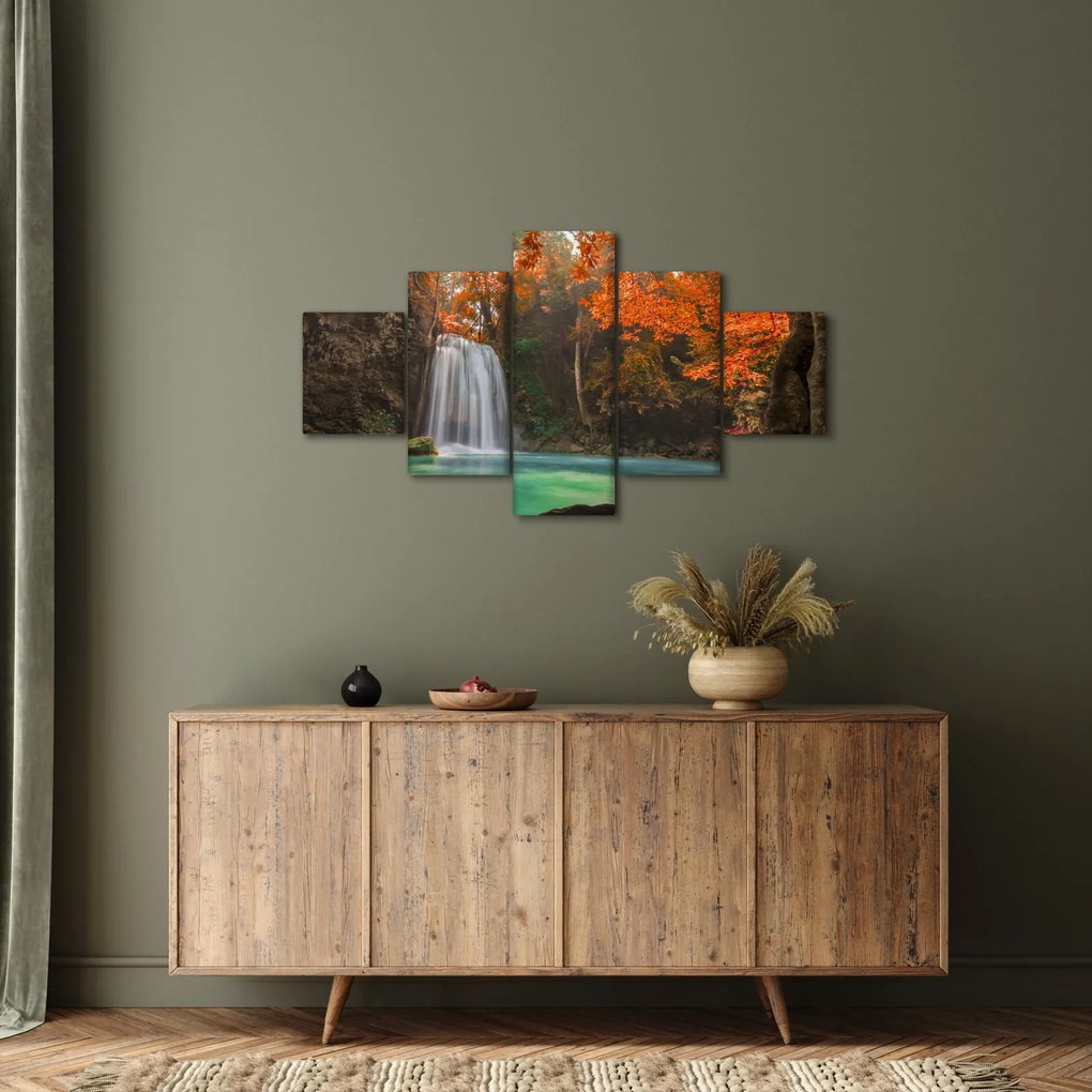 Obraz - Wodospad w Tajlandii (125x70 cm)