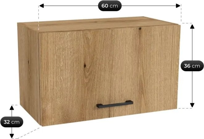 Zestaw Mebli Kuchennych MODERN 200 cm Dąb Evoke Loftowy