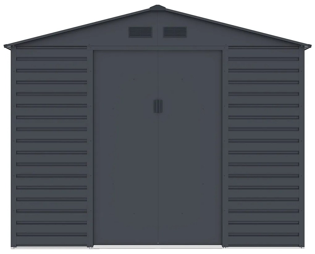Schowek ogrodowy z metalu/ocynkowanej stali - Antracytowy - 8,94 m² - ADELMO