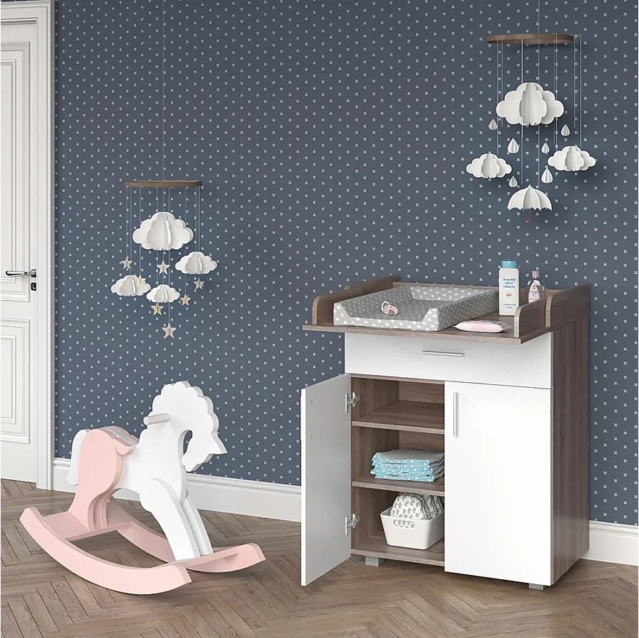 Przewijak dla dziecka biały/sonoma 75x50x100 lena