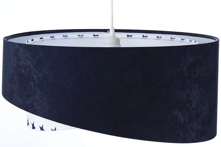 Granatowa lampa wisząca dziecięca A9-P24