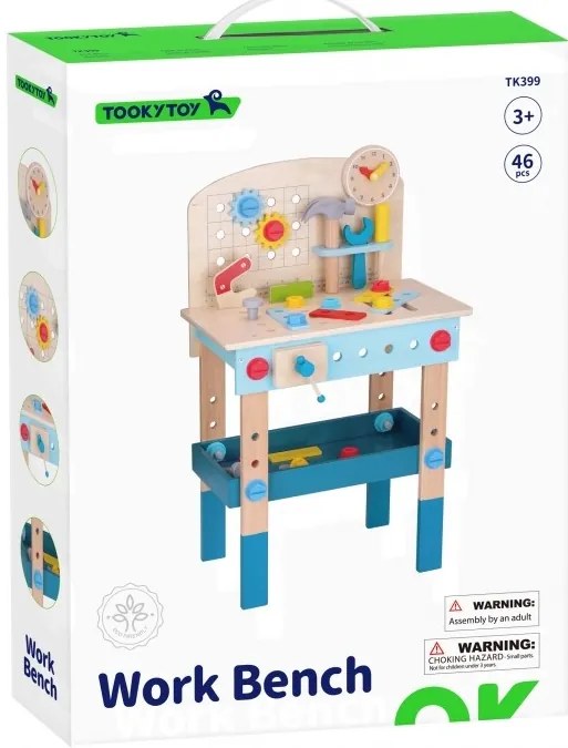 Tooky toy drewniany stół do majsterkowania warsztat