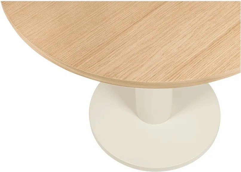 Okrągły stół z blatem w dekorze dębu ø 80 cm Sool – noo.ma