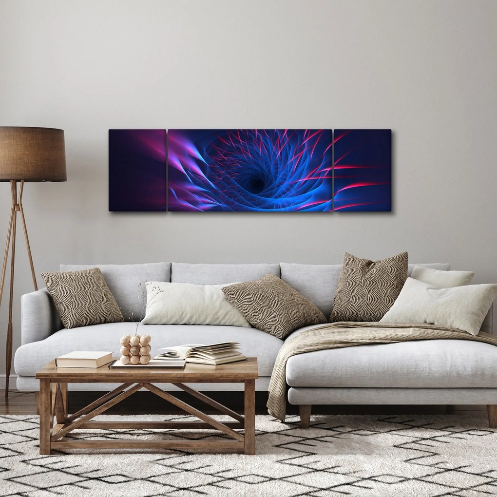 Obraz - abstrakcja kwiatu (170x50 cm)