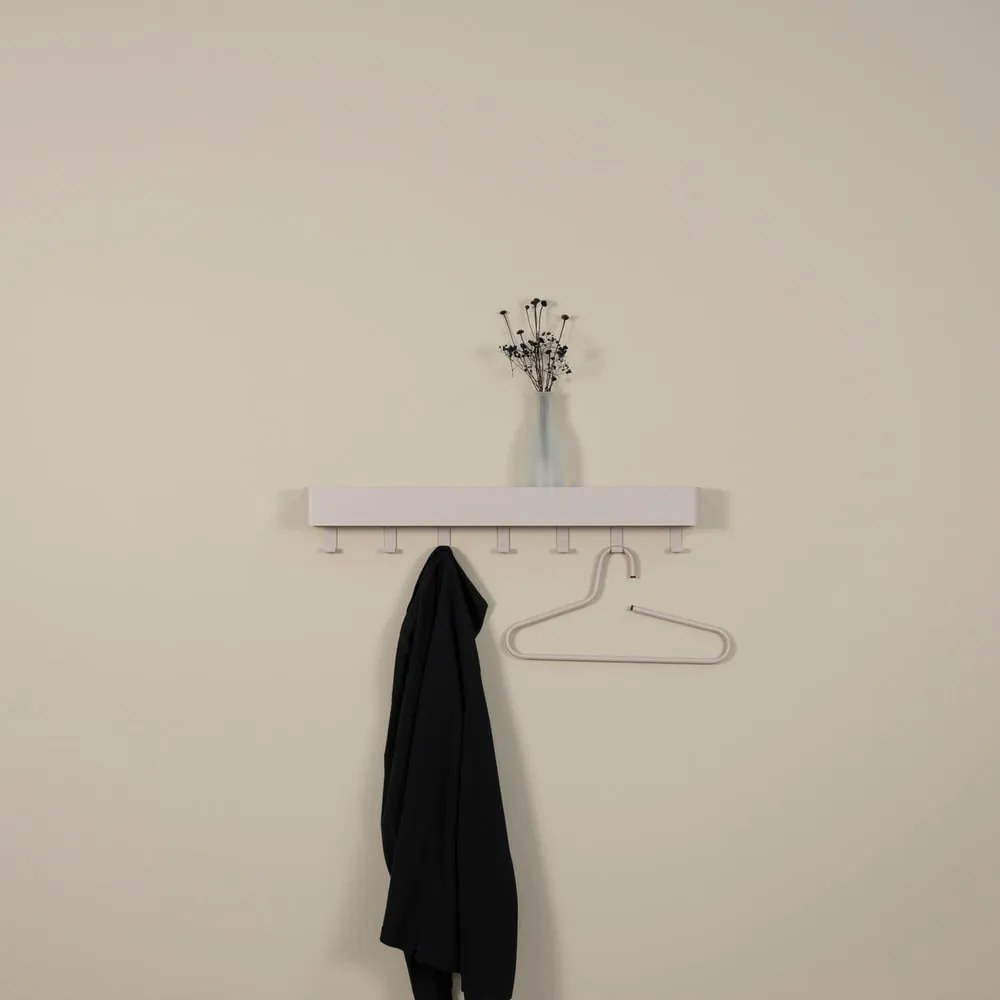 Szarobrązowy metalowy wieszak ścienny z półką 72 cm Dax Play – Spinder Design