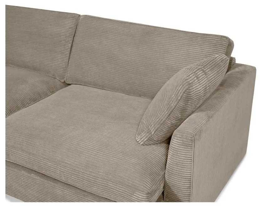 Beżowa sztruksowa sofa 236 cm Mobby – Scandic