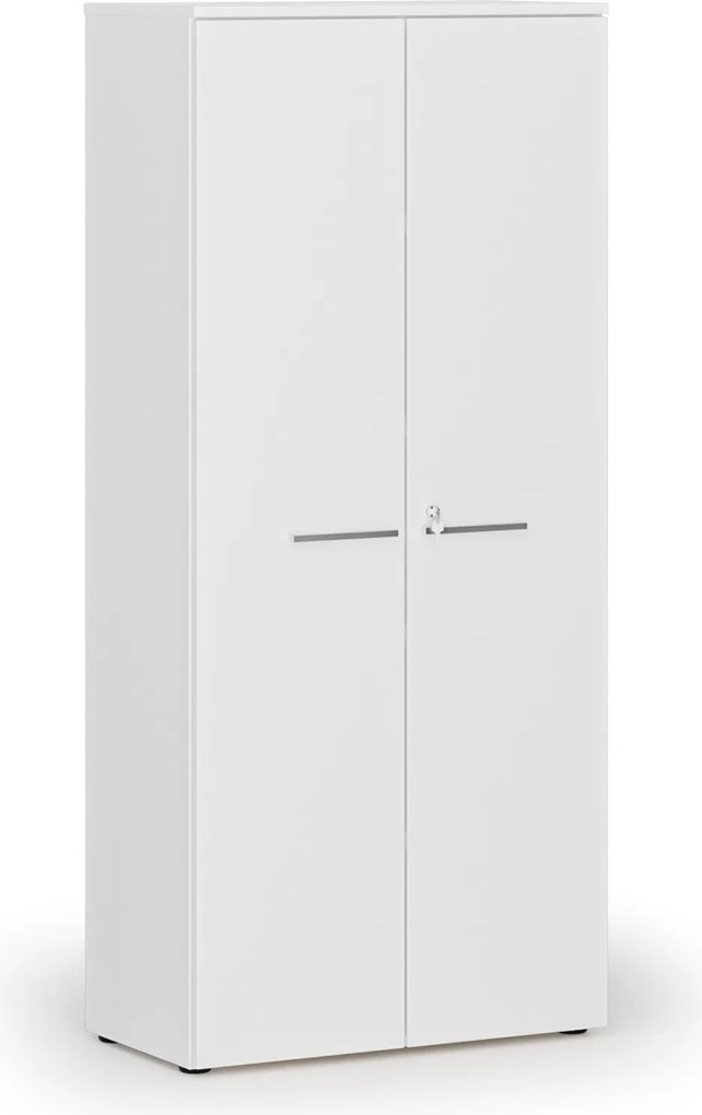 Szafa biurowa z drzwiami PRIMO WHITE, 800 x 420 x 1781 mm, biały