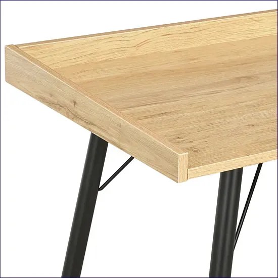Minimalistyczne biurko czarny + dębowy - Pixer