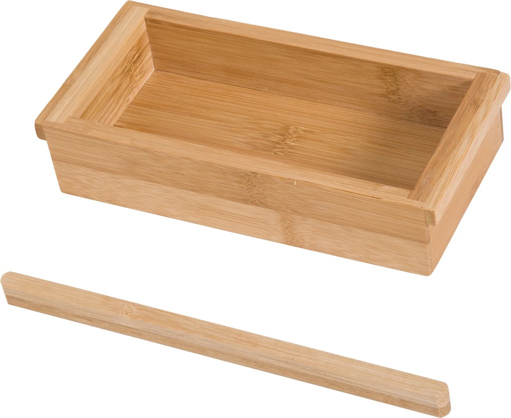 HOMCOM Półka na Wannę Bambusowa Rozsuwana Nakładka na Wannę Naturalny Kolor 70-105x21 8x5cm | Aosom PL