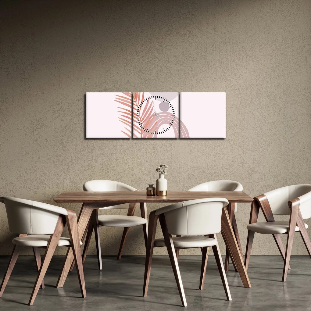 Obraz - Fioletowy minimalizm N⁰1 (z zegarem) (90x30 cm)