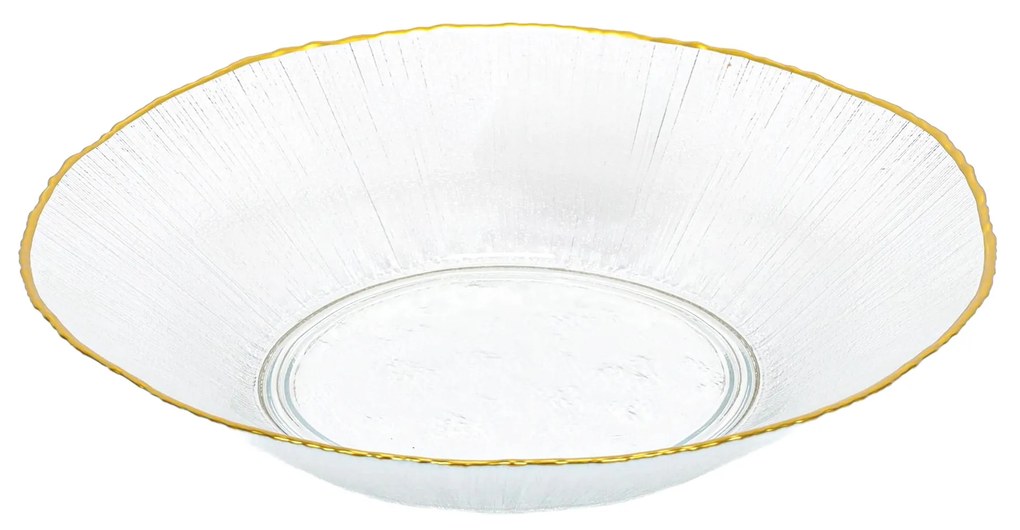 Szklana misa złotą obwódką DATURA, 30 cm