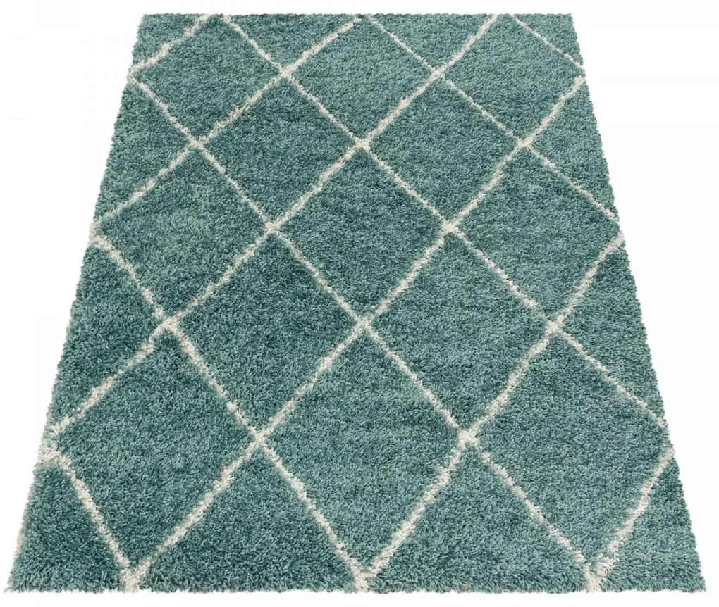 Dywan shaggy Alvor Romby niebieski 200 cm x 290 cm