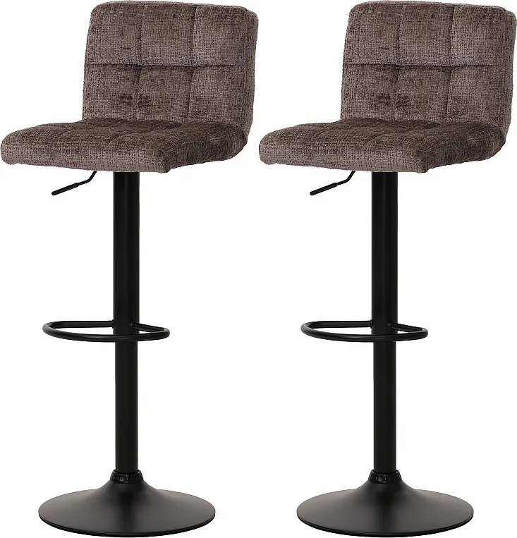 Stołek barowy MCW-G87 (zestaw 2 szt.),  brązowy