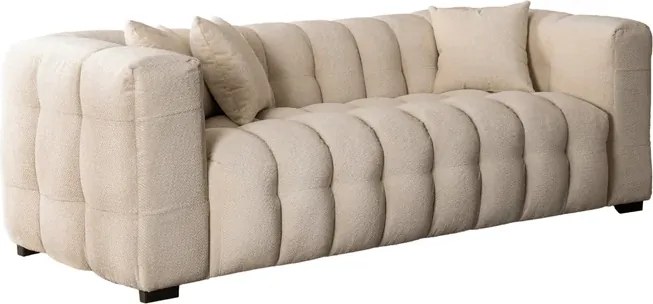 Sofa MODERNO 3S Trzyosobowa Kremowa Glamour