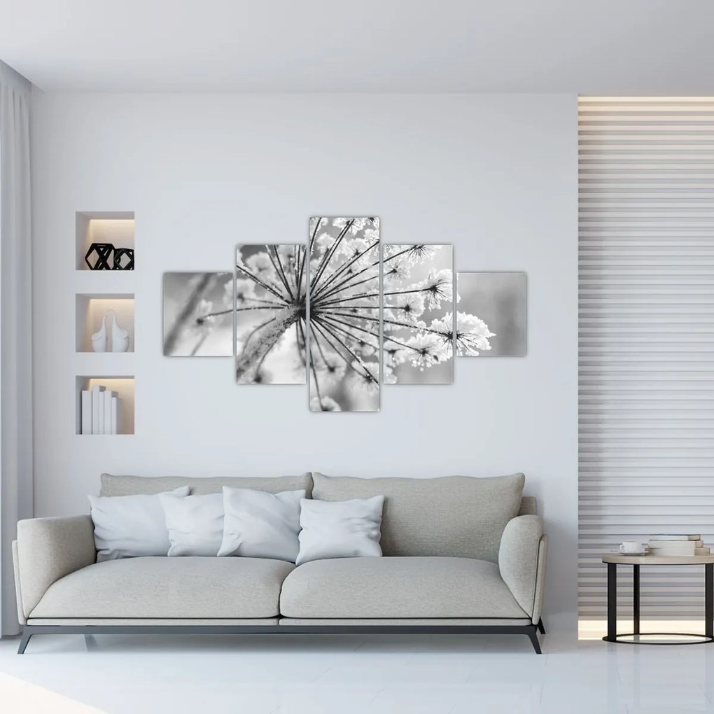 Obraz - Kwiat w zimie (125x70 cm)