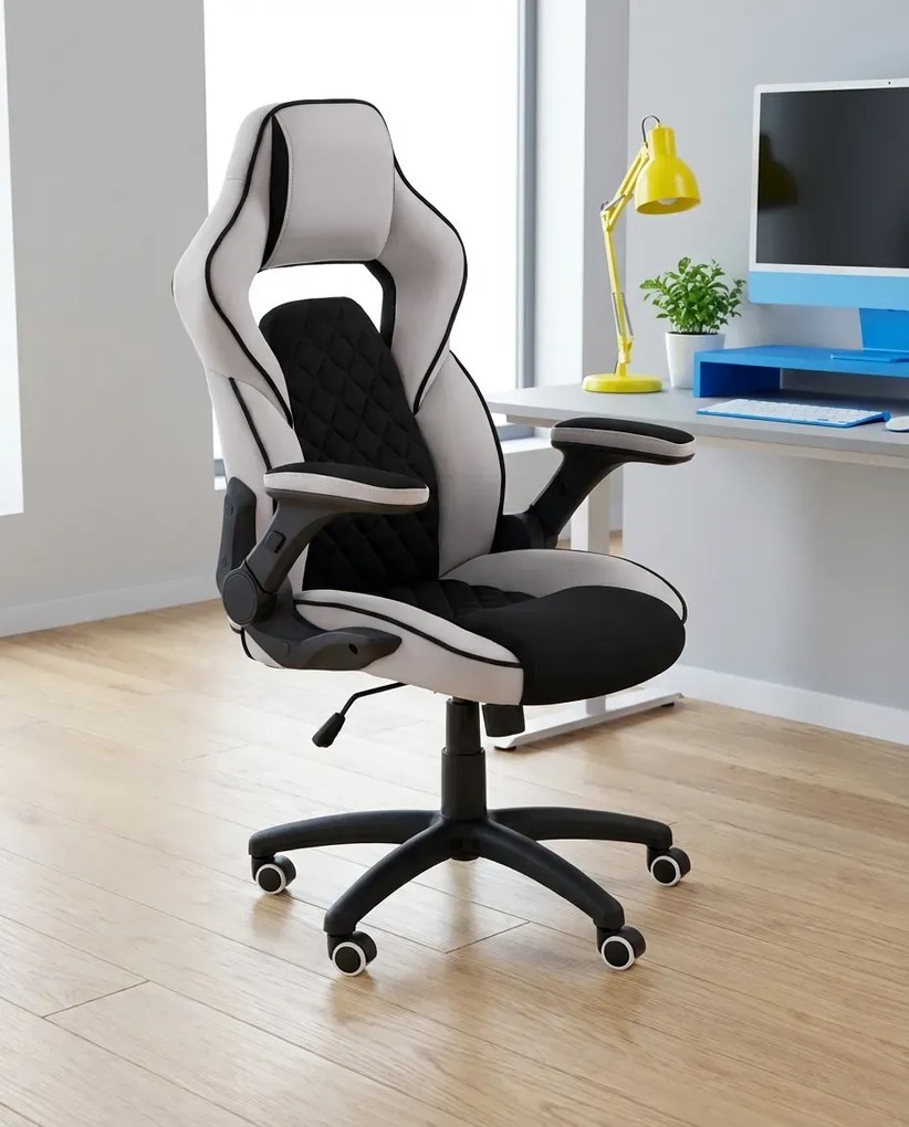 Fotel gabinetowy - czarny + popielaty K1-W78