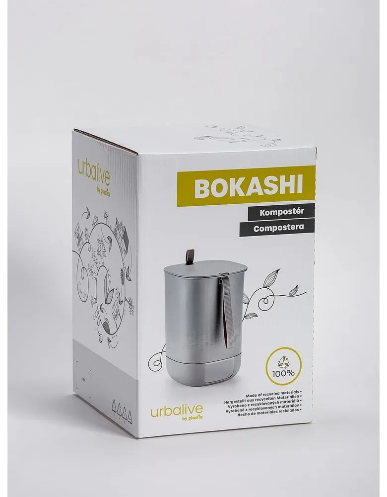 Szary kompostownik 10,6 l Bokashi – Plastia