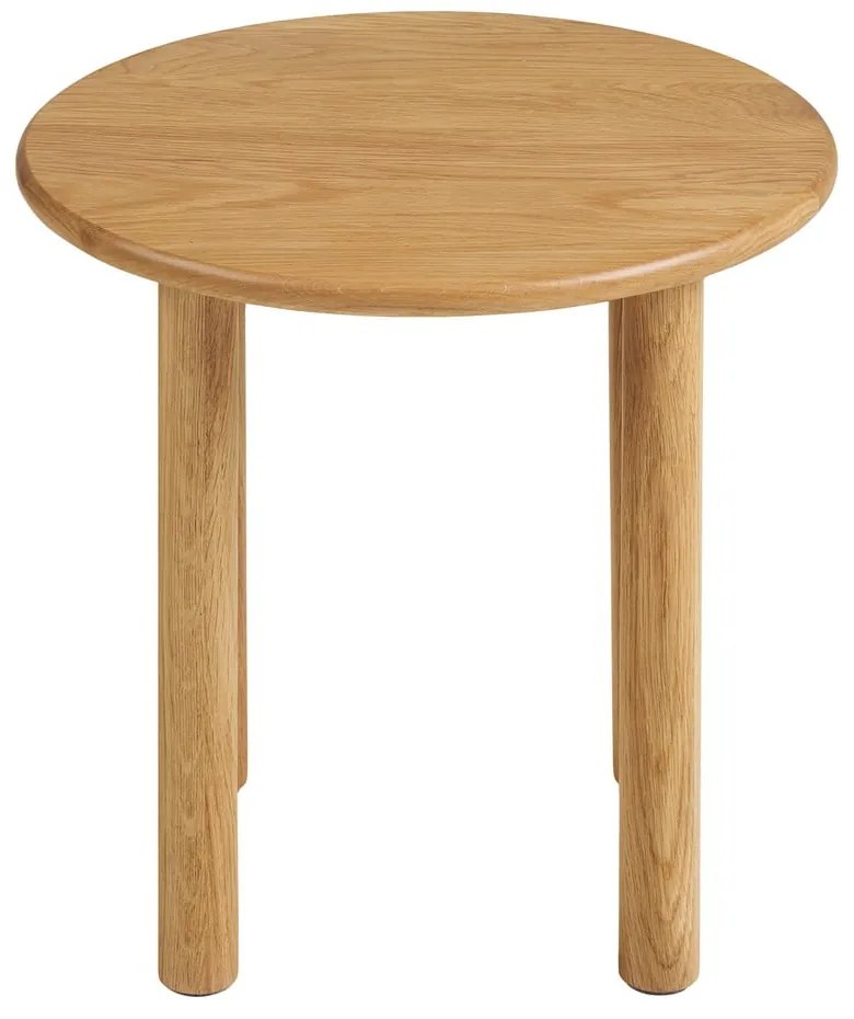Okrągły stolik z litego drewna dębowego ø 40 cm Jena – House Nordic