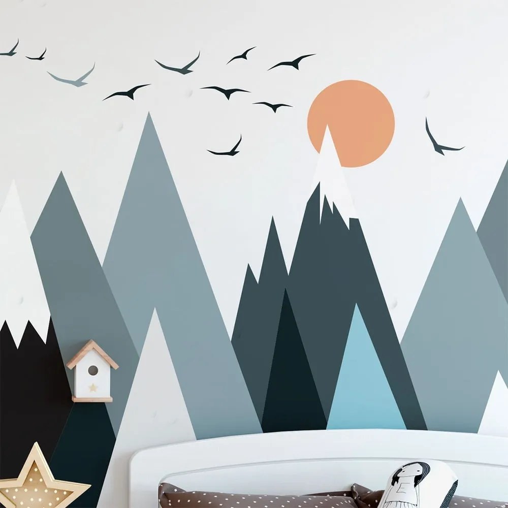 Naklejka ścienna Ambiance Giant Kid Sticker Scandinavian Mountains Parka