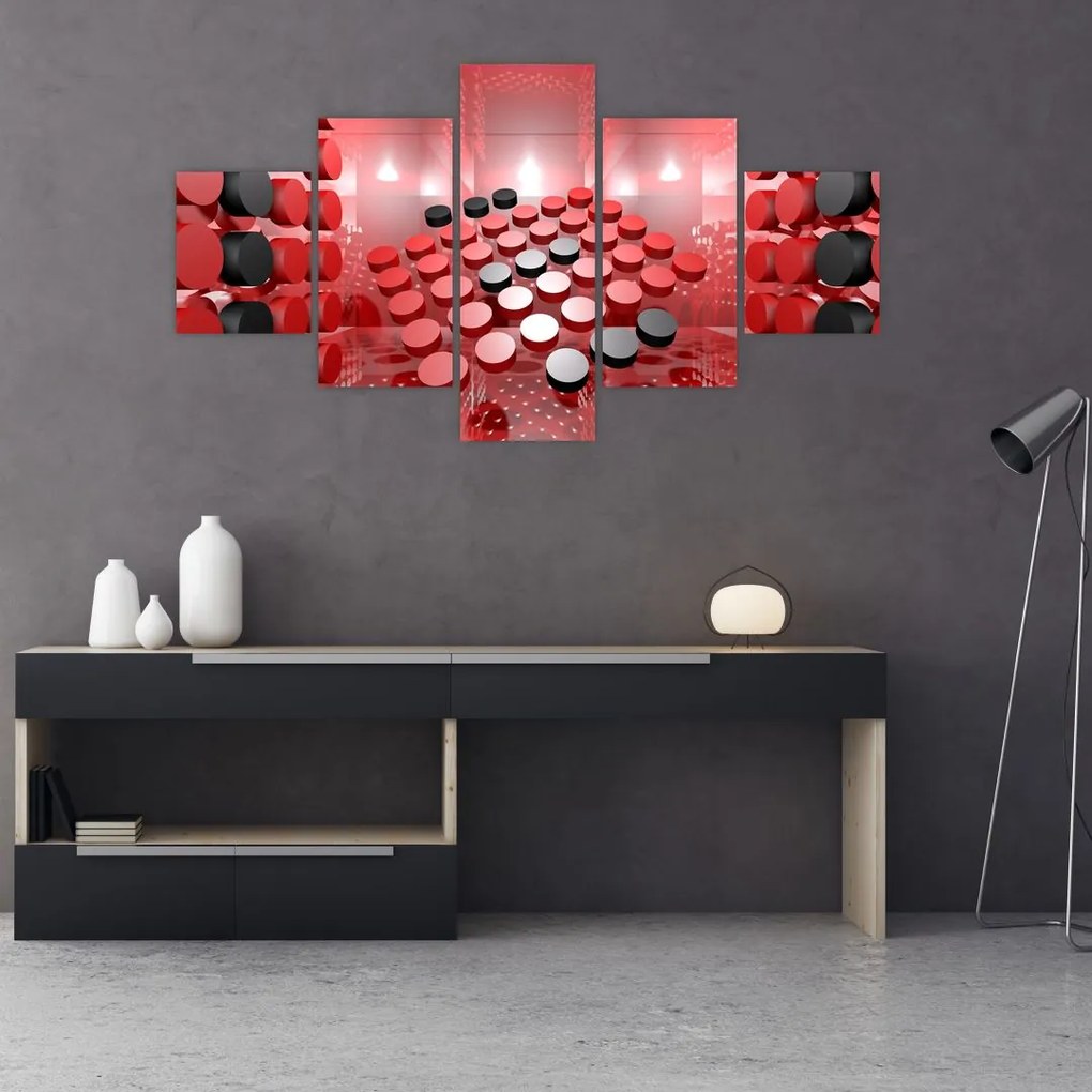 Obraz abstrakcji przycisku (125x70 cm)