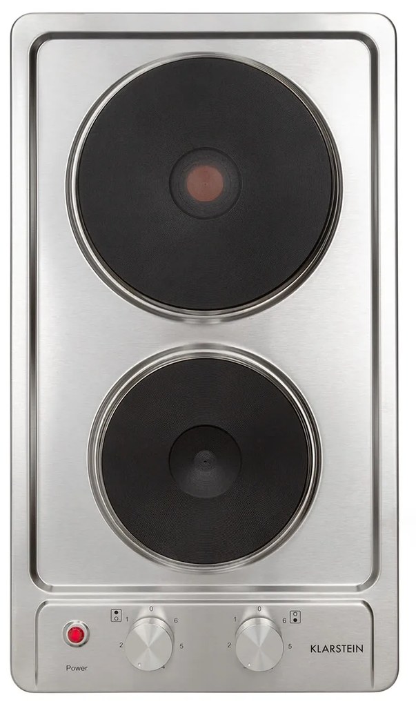 Klarstein Appetito 30 cm Płyta elektryczna 2 pola grzewcze srebrna
