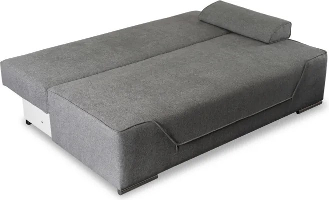 Sofa Rozkładana z Funkcją Spania RENO Dwuosobowa Szara Nowoczesna do Salonu
