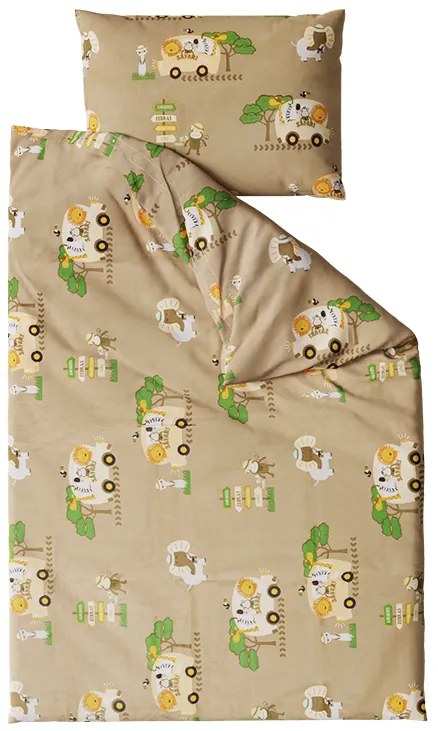 PrzytulneMieszkanie.pl PrzytulneMieszkanie.pl Pościel dziecięca SAFARI TOURS brązowa