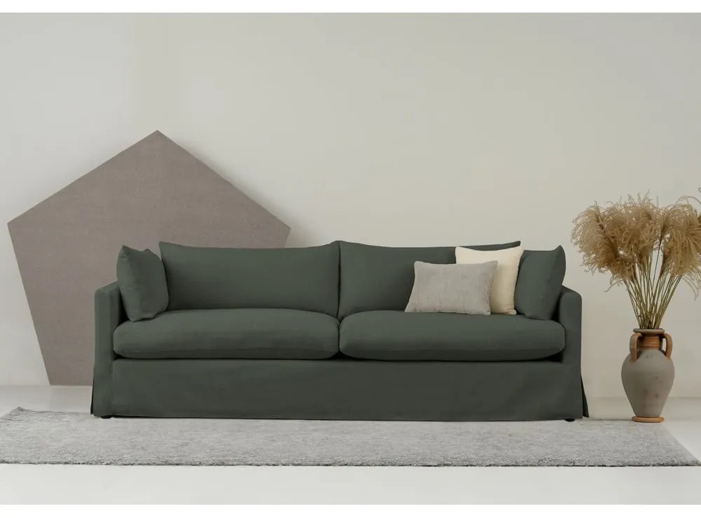 Ciemnozielona sofa 244 cm Horn – Scandic