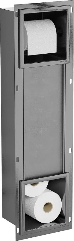 Mexen X-Wall-BP uchwyt na papier toaletowy z magazynkiem, gun gray szczotkowany - 19E4