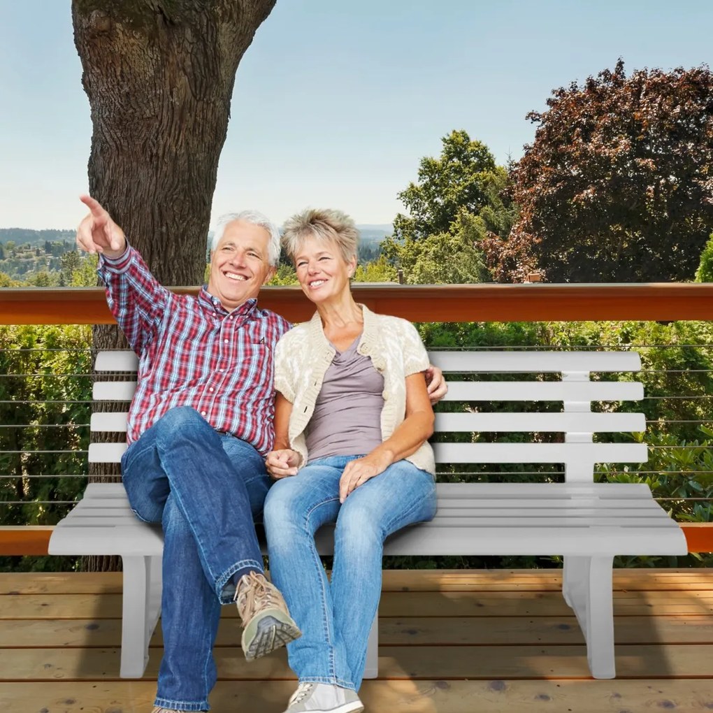 Ławka ogrodowa ORCHIDEA, 145x49x74cm, biała I.P.A.E-Progarden