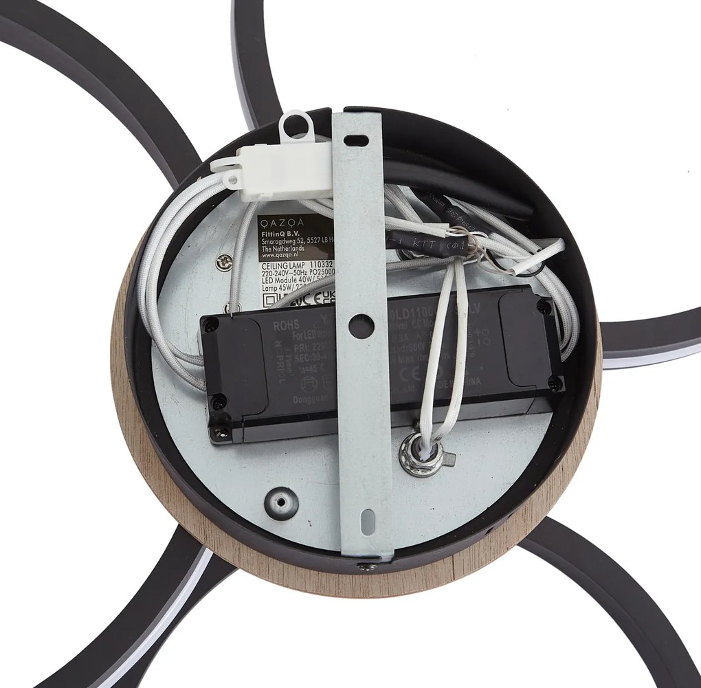 Lampa sufitowa drewniana z LED, 3-stopniowa regulacja ściemniania, 3-źródła światła - Navara