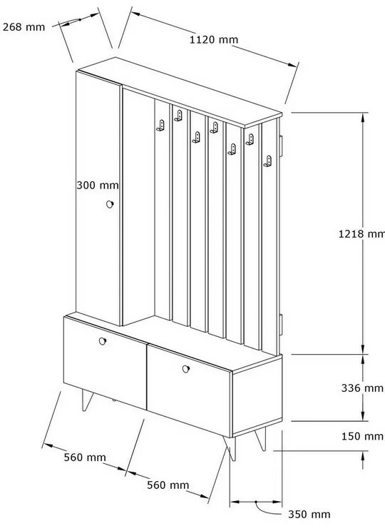Zestaw do przedpokoju Lala White