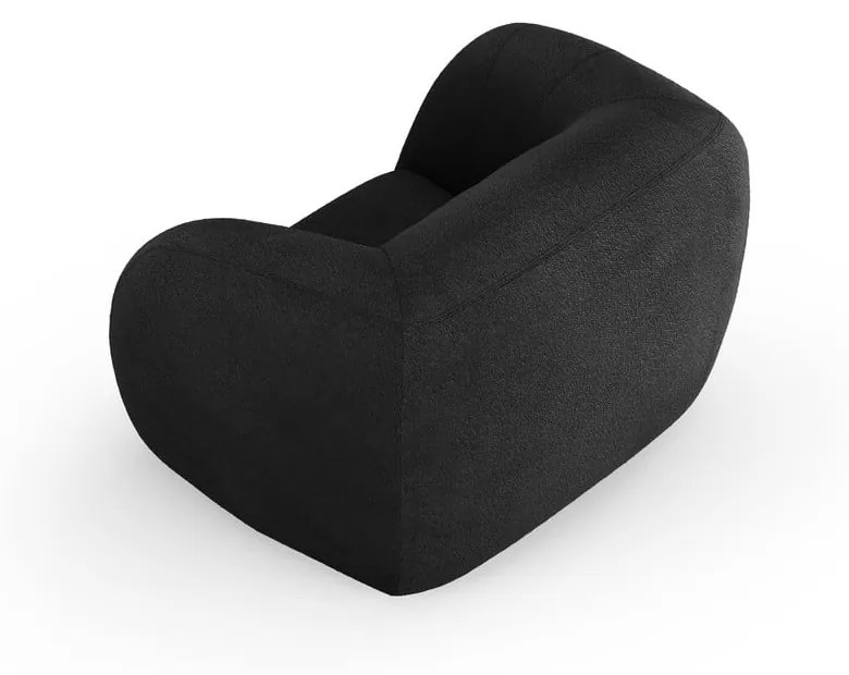 Ciemnoszary fotel z materiału bouclé Essen – Cosmopolitan Design