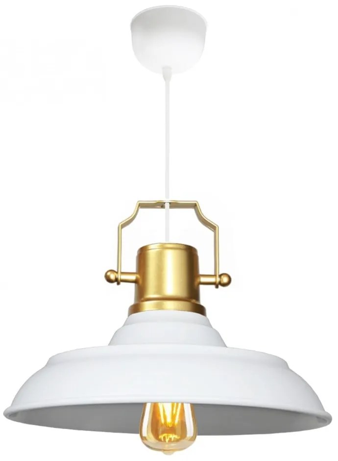 Lampa wisząca z metalowym kloszem ø 25 cm Tarsus – Opviq lights