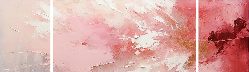 Obraz - Różowa abstrakcja (170x50 cm)