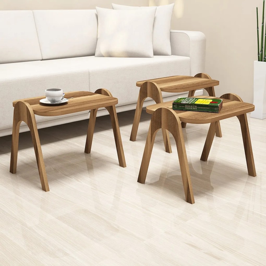 Stolik do odkładania Paris Walnut, 3 szt.