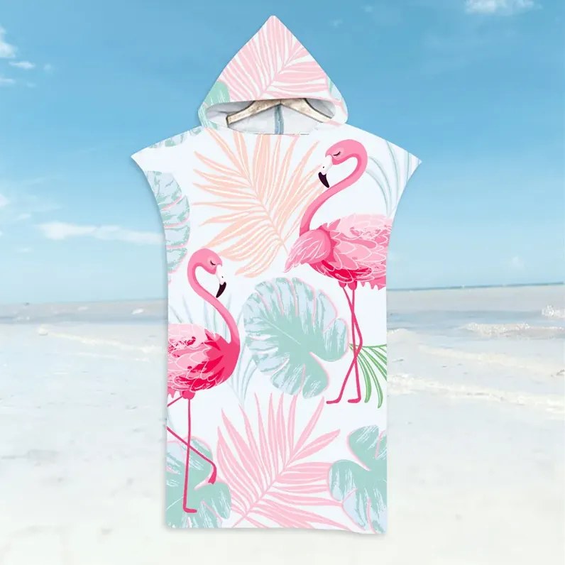 Zestaw rodzinny 2 szt. Ręczników plażowych FLAMINGO, kolorowe.
