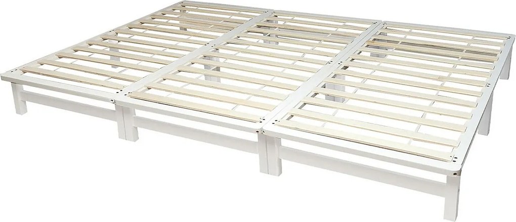 Łóżko rodzinne drewniane białe 270x200 cm