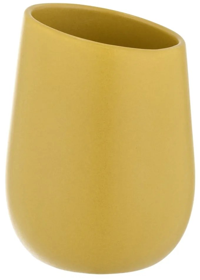 Żółty ceramiczny kubek na szczoteczki do zębów Badi – Wenko