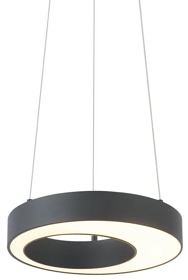 Nowoczesna lampa wisząca czarna 35 cm z 3-stopniowym ściemnianiem - Organici Nowoczesny Oswietlenie wewnetrzne