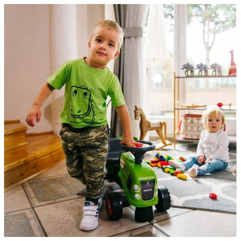 Falk traktorek baby claas zielony z przyczepką + akc. od 1 roku
