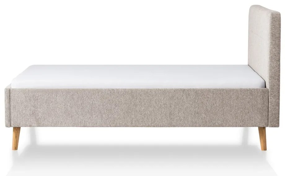 Szarobrązowe tapicerowane łóżko dwuosobowe 140x200 cm Smart – Meise Möbel