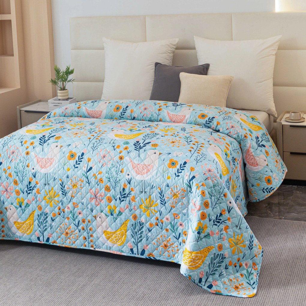 Narzuta na łóżko SPRING TWEET, kolorowy Rozmiar: 220 x 240 cm