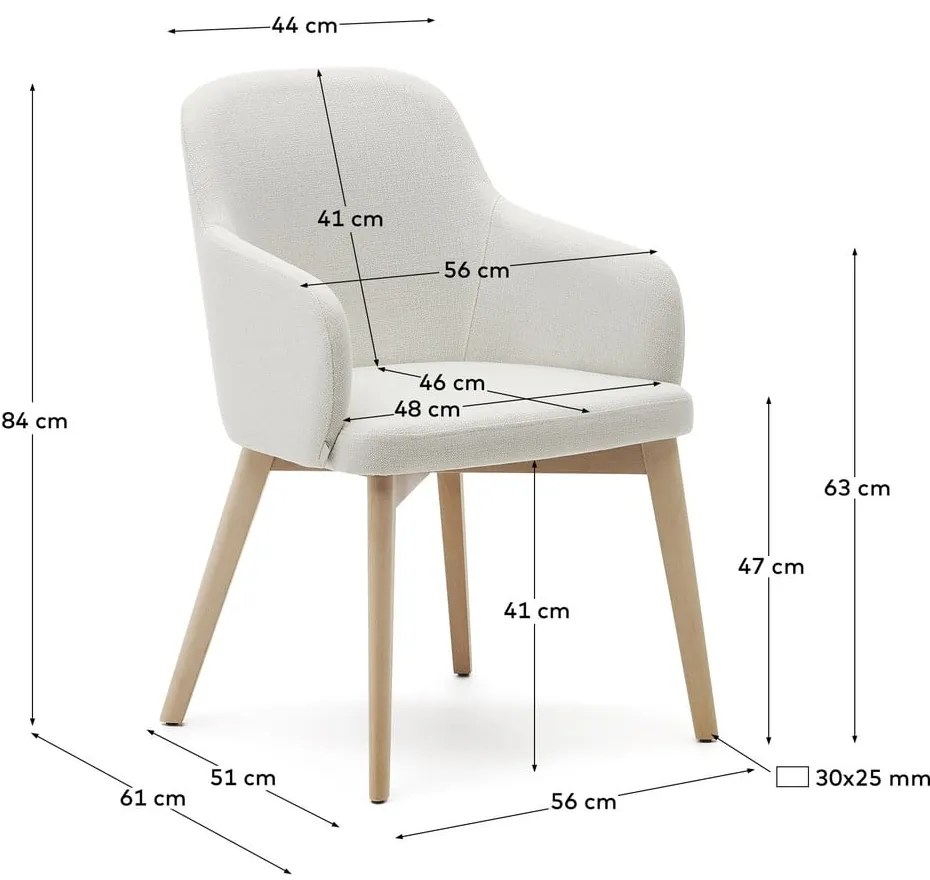 Kremowe krzesło Nelida – Kave Home