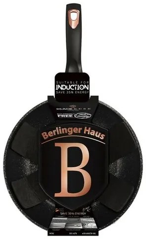 Berlinger Haus Patelnia Wok z powłoką marmurowąBlack Rose Collection, 30 cm